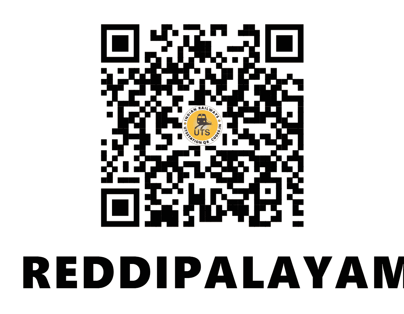 UTS QR Code for REDDIPALAYAM - RDY (SR - TAMIL NADU)